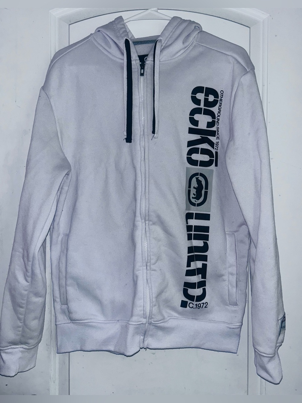 Ecko Unlimited White zip up hoodie